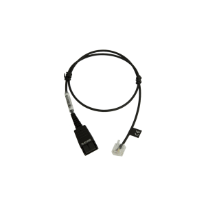 Jabra Quick Disconnect (QD) to Modular (RJ) Straight Bottom Cord, 0.5 Meter
