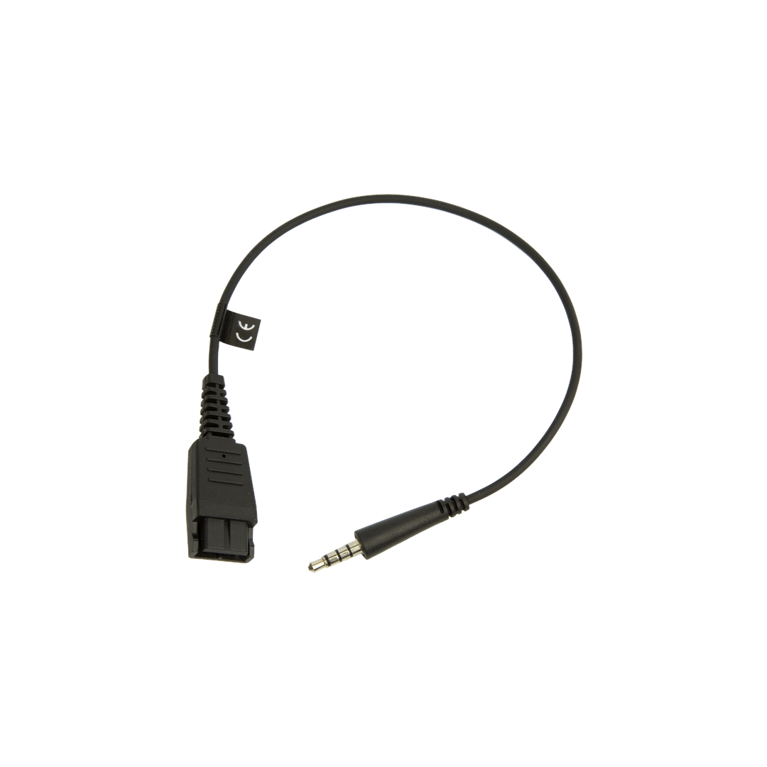 Jabra Quick Disconnect (QD) to 3.5 mm Jack Cord, with Answer/End/Mute Function